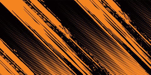 orange black brush Car sticker wrap pattern banner abstract sporty lines black orange color combination grunge brush modern pattern racing motorsport design.vector illustration. eps 10 © AINUNNAJIB
