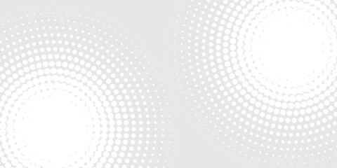 Naklejka premium Dot white gray wave light technology texture background. Abstract big data digital concept.