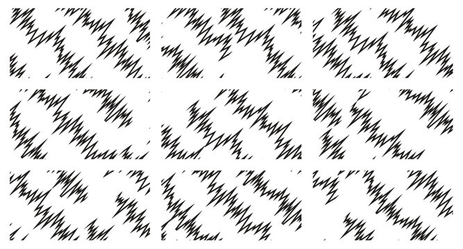 Close-up of Black and White Textured Pattern for Design.