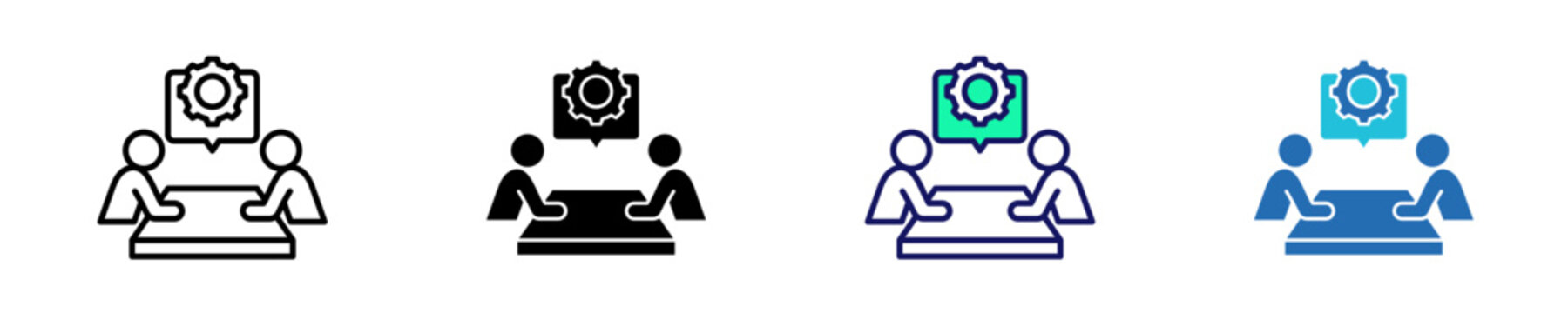 Project Briefing Icon Set Multiple Style Collection