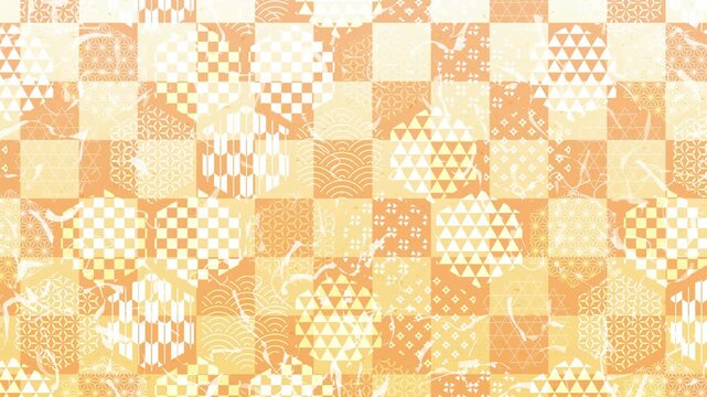 Traditional Japanese Orange Pattern 4K