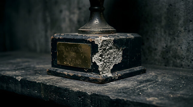 Old Damaged Trophy for City Championship 2nd Place from 1994