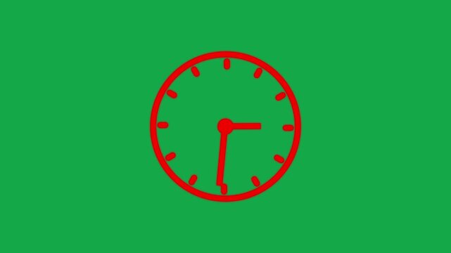 Clean and modern clock icon with a simple minimalist design, perfect for user interface, mobile apps, websites, dashboards, schedules, time management, reminders, business