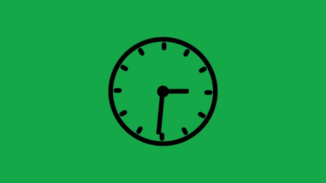 Clean and modern clock icon with a simple minimalist design, perfect for user interface, mobile apps, websites, dashboards, schedules, time management, reminders, business