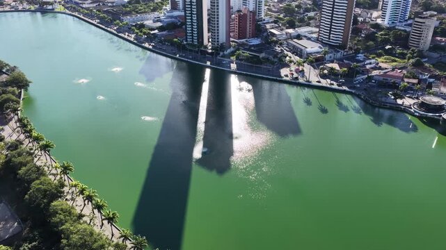 Campina Grande Skyline In Campina Grande Paraiba Brazil. Famous Botanical Garden Showing The Around The City. Business Sky Downtown Cityscape. Backgrounds Panorama. Campina Grande Paraiba.