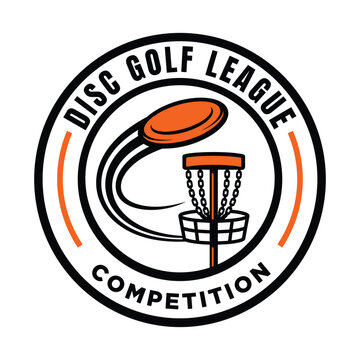Illustration of Disc Golf Logo Design Vector Illustration
