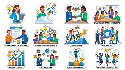 Fototapeta premium Business people working in office.
