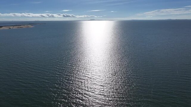 Sunlight River In Old Chico Dunes Bahia Brazil. Breathtaking Aerial View Of A Lush Tropical Coastline Scenery. Sunset Paradise Landscape Season Beautiful. Paradise Coast. Old Chico Dunes Bahia.