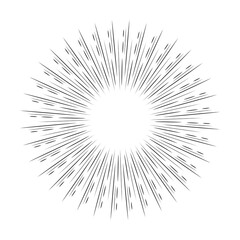 Fototapeta premium sunburst background featuring bold radiating sun rays in a clean vintage retro style. Perfect for posters, banners, logos, social media, advertising, presentations, packaging,comic cartoon
