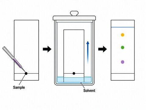 Thin Layer Chromatography TLC Process Diagram