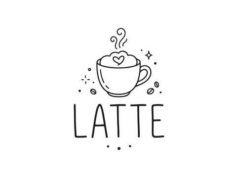 Latte Coffee Drink Beverage Cup.