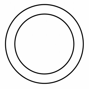vector illustration of a white round frame