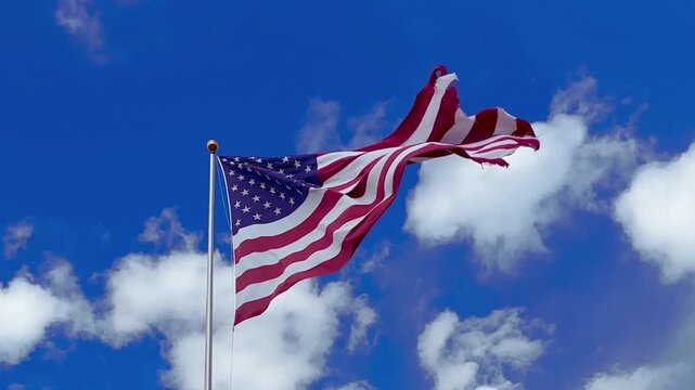 American Flag Colors for 4th of July Patriotic Celebration Background