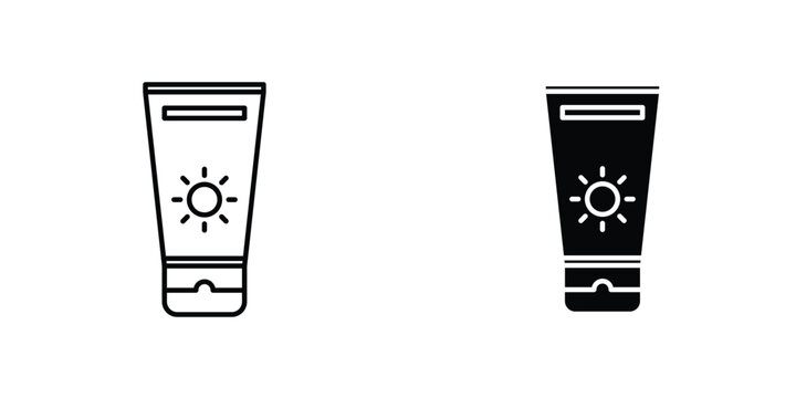 Sunscreen icons Designs. icon element in trendy styles