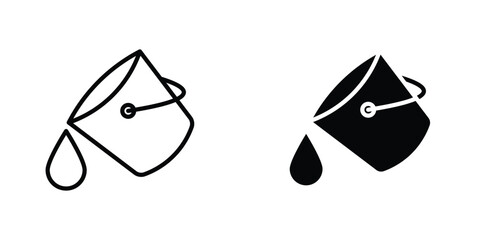 Water bucket icons Designs. icon element in trendy styles © Aronno