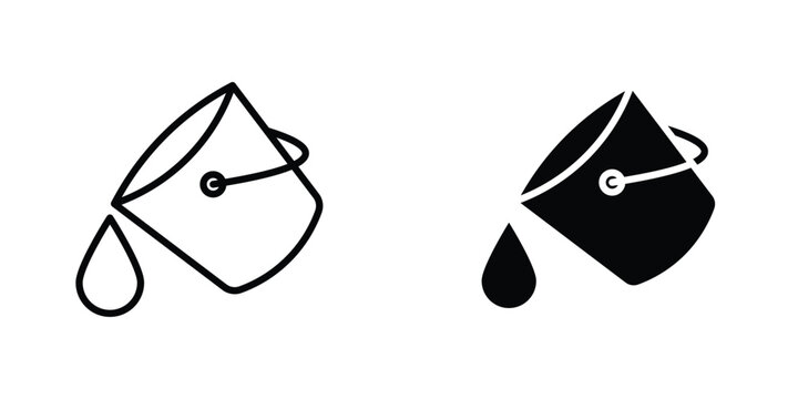 Water bucket icons Designs. icon element in trendy styles