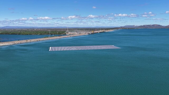Sobradinho Reservoir In Sobradinho Bahia Brazil. Drone Capturing The Hydroelectric Producing Clean Energy. Delta Nature Forest Background Hydrography Bay. Forest Background Landmark Forest.