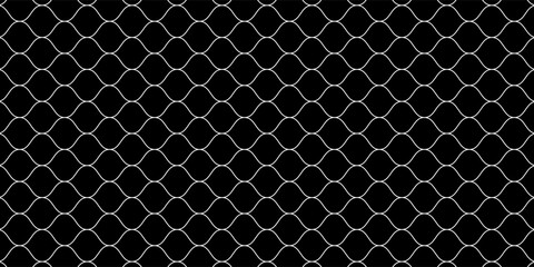 Fishing or soccer net. Repeated hexagon pattern. Black wired mesh texture isolated on white background.ilustrasion modern. © Haikal