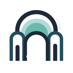 Fototapeta premium Minimalist archway vector icon