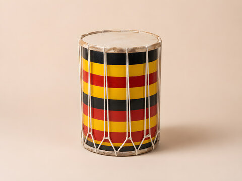 Traditional Sri Lankan Davula Drum Isolated on a Minimal Backdrop
