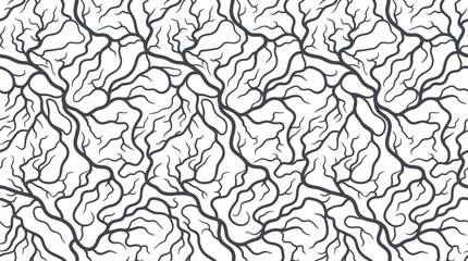 Monochrome seamless pattern featuring interconnected branching lines and vein like structures © MD