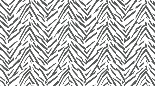 Seamless geometric pattern with dark gray angular zigzag lines on a white background, abstract chevron texture
