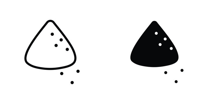Mound flat Icons in line outline and flat solid style on white background