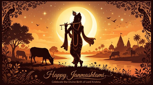happy janmashtami poster 2025