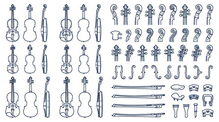 Violin Anatomy: Detailed Illustrations of String Instrument Parts © Salon
