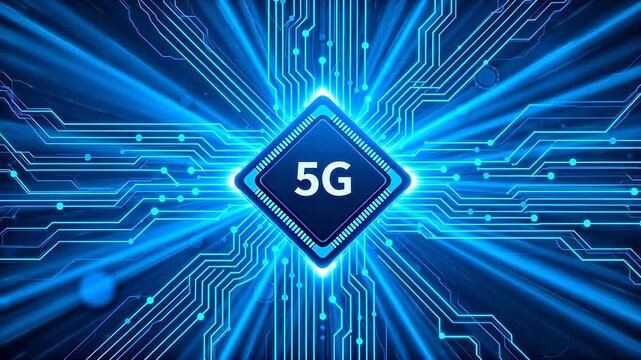 5G chip with circuit board design