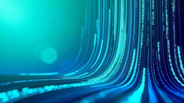 Abstract digital binary code flow
