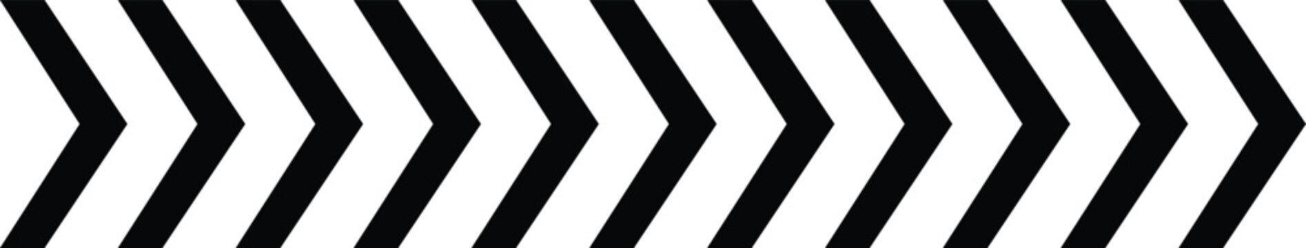 Black chevron arrow pattern pointing right on white background representing forward motion and progress