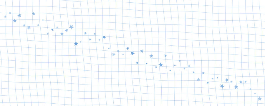 Abstract blue star pattern on white grid background with gentle wave motion suggesting data flow or connectivity