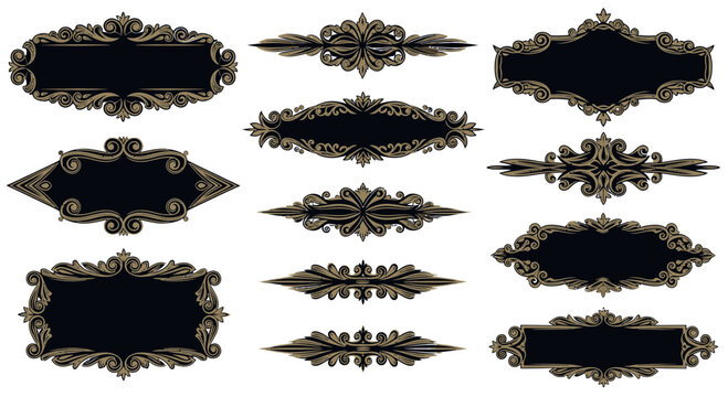 Ornate Decorative Frames & Dividers - Vintage Style Banners