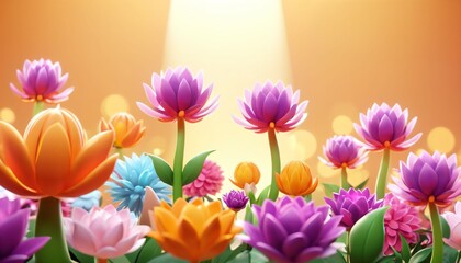 Obraz premium Spring Flower Garden