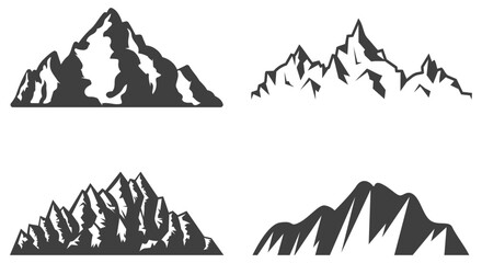 Fototapeta premium Mountain Peak Silhouette Collection