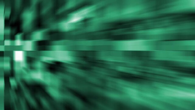 Abstract Green Pixelated Cyber Tunnel Motion Blur Loop