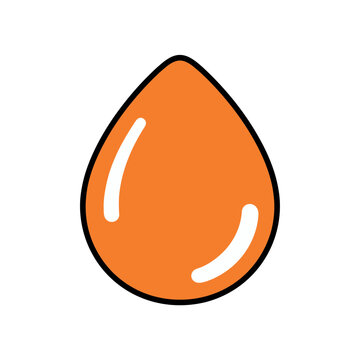 Orange water droplet vector illustration