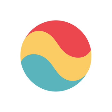 Abstract Wave Circle Vector Design