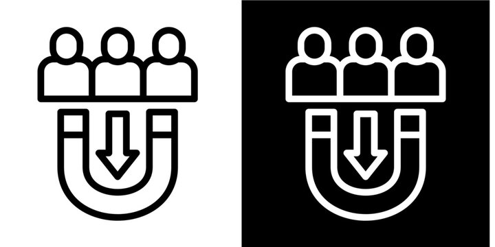 Talent Churn  Icon Set White Glyph Style Collection
