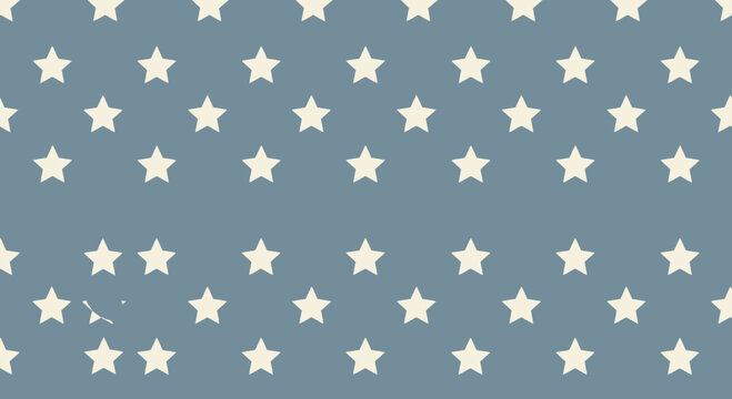 Vintage Star Pattern Background, Blue and Cream Retro Backdrop, Americana Theme
