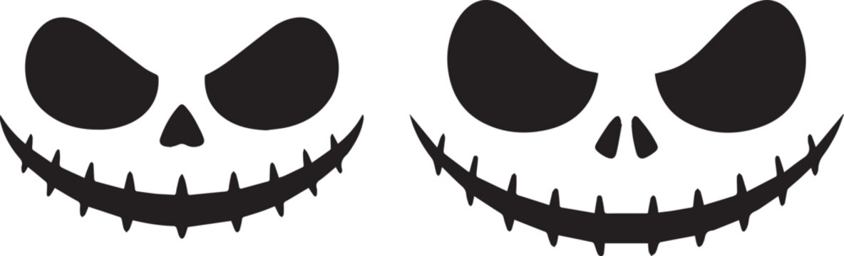 Happy cartoon jack o lantern with sharp teeth smiling Vector