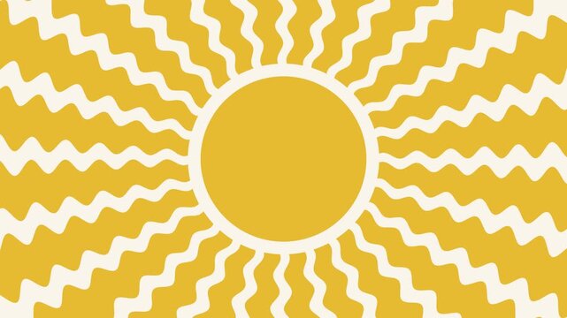 Vibrant Yellow Sunburst Abstract Background Pattern