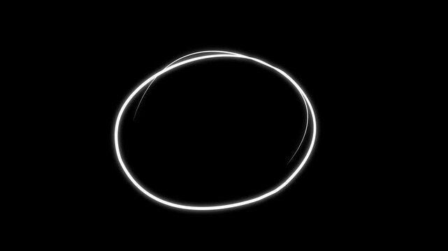 Set of animated hand-drawn circle lines ico