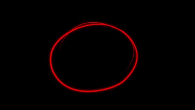 Set of animated hand-drawn circle lines ico