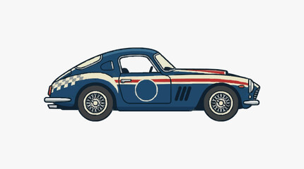 Fototapeta premium Classic Racing Sports Car Illustration.