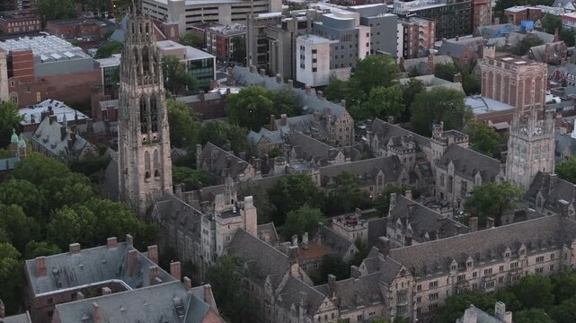 Drone footage of Yale University