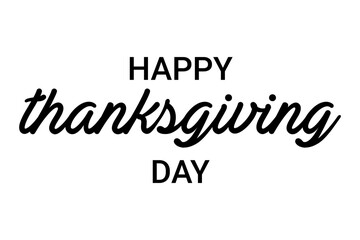 Happy thanksgiving typography elegant calligraphy text for holiday greetings and festive designs © MSTNASIMA