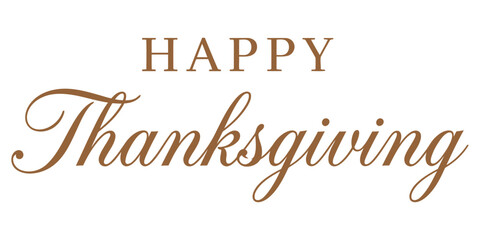 Happy thanksgiving typography elegant calligraphy text for holiday greetings and festive designs © MSTNASIMA