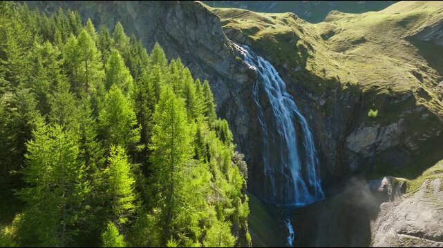 Scenic views of Engstligenalp in the Swiss Alps. Expansive alpine meadows, rugged mountain peaks, dramatic skies and untouched natural landscapes in one of Switzerland's most beautiful alpine regions.
